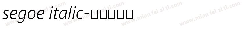 segoe italic字体转换